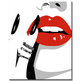 Paint by Numbers Red Lips and Fingernails